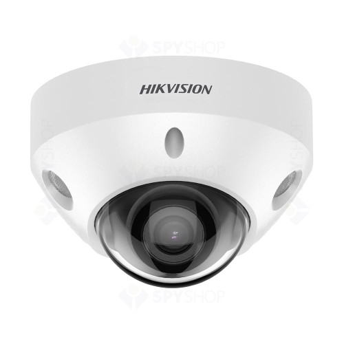 Camera supraveghere IP Dome Hikvision ColorVu DS-2CD2547G2-LS(2.8MM)(C), 4 MP, 2.8 mm, lumina alba 30 m, PoE, slot card, microfon