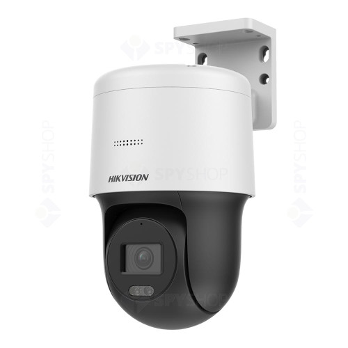 Camera supraveghere IP mini Speed Dome Hikvision DarkFighter DS-2DE2C200MW-DE, 2 MP, 2.8 mm, IR 30 m, lumina alba 30 m, microfon, slot card, PoE