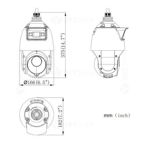 Camera supraveghere IP Speed Dome PTZ Duala Hikvision TandemVu DS-2SE4C425MWG-E14F0, 4 MP, 4.8-120 mm / 2.8 mm, motorizat, IR 100 m, lumina alba 30 m, x25,slot card, Hi-PoE