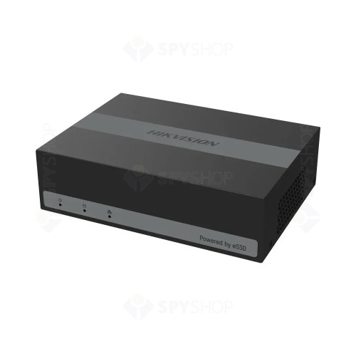 DVR AcuSense Hikvision DS-E04HQHI-B, 4 canale, 2 MP, 72 Mbps, SSD 512 GB