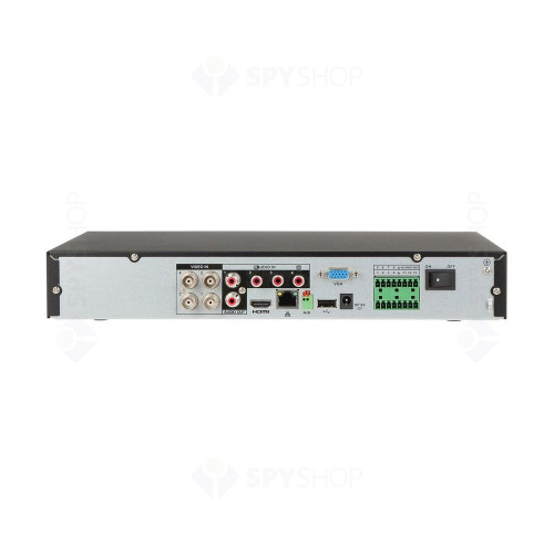 DVR Penta-brid WizSense Dahua XVR5104HE-I3, 4 canale, 5 M-N, protectie perimetrala, recunoastere faciala, audio prin coaxial