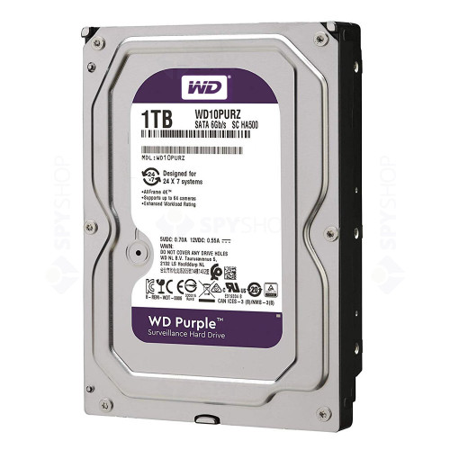 Hard Disk Western Digital Intellipower WD Purple WD10PURZ, 1TB, 64MB, 5400RPM