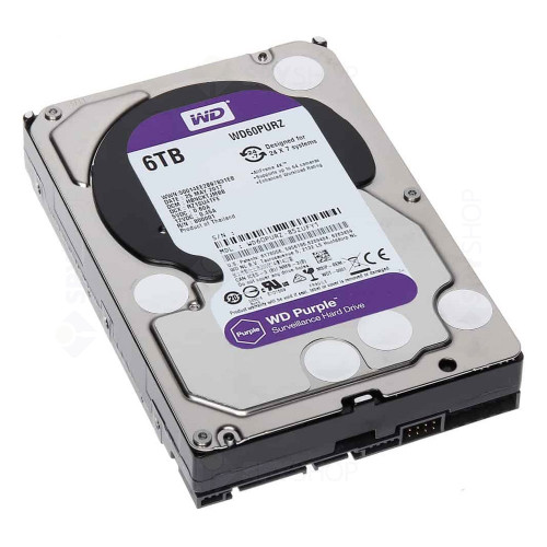 Hard disk 6TB IntelliPower 64MB WD Purple Western Digital WD60PURZ