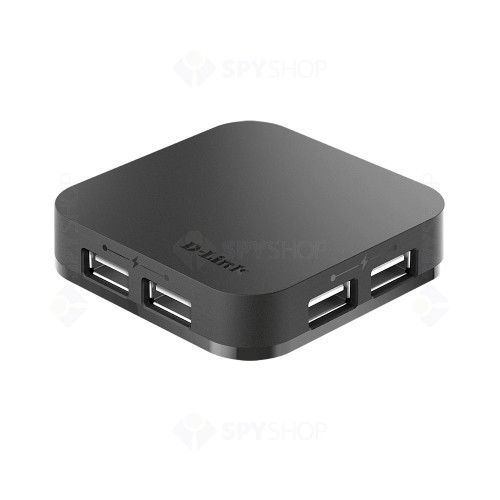 Hub D-Link DUB-H4, 4 porturi, USB 2.0, 5V, plug and play