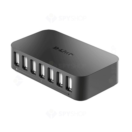 Hub D-Link DUB-H7, 7 porturi, USB 2.0, 5V, plug and play