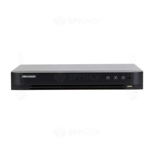 DVR Hikvision AcuSense PoC IDS-7208HUHI-M2-P, 8 canale, 5 MP, functii smart, audio prin coaxial