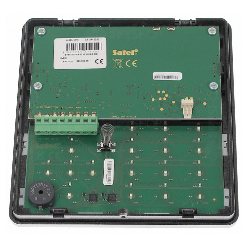Tastatura LCD cu touch Satel INT-KSG-SSW, 3 butoane functionale, buzzer, functie MACRO