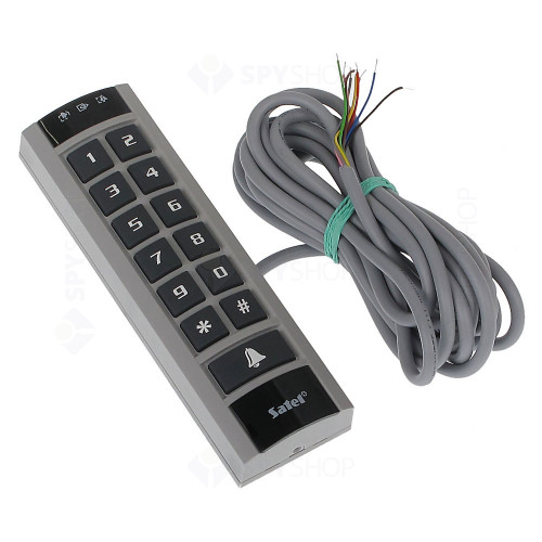 Tastatura LED de partitie cu cititor de proximitate Satel INT-SCR-BL, iesire yala electrica, monitorizare usa, buzzer