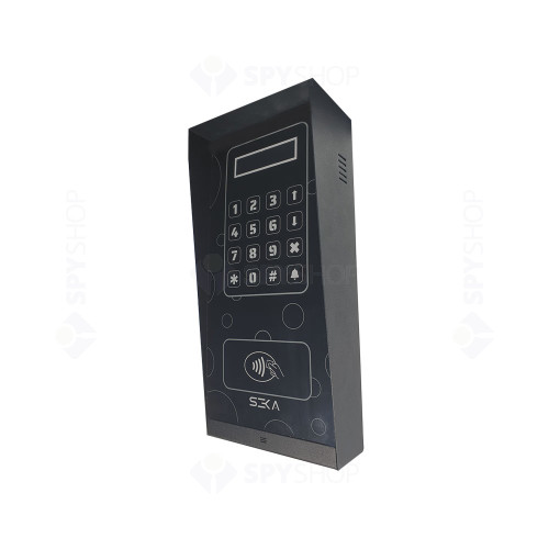 Interfon de exterior GSM RFID SK-TS1, tag/cartela, cod PIN, 200 familii, 13.56 MHz, 12V DC