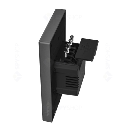 Intrerupator touch smart dublu cu termostat WiFi Sonoff TX NSPanel, 3.5 inch, 2.4 GHz, inching/interlock