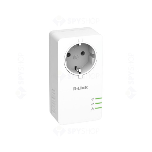 Kit adaptor powerline D-Link DHP-P601AV, 1 port, 1000 Mbps, priza AC, plug and play