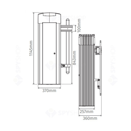 Kit bariera electromecanica pentru acces auto Motorline SIGMA-XS5, utilizare intensiva, 5 m, 24V