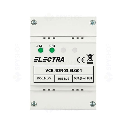 Kit videointerfon Electra Home EL-VINT-HOME-4-7, RFID, 4 familii, ecran 7 inch, 800 TVL, aparent/ingropat