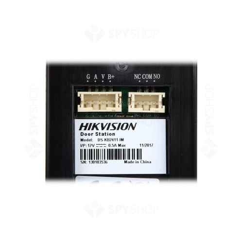 Kit videointerfon pe 4 fire Hikvision DS-KIS202T, LCD 7 inch, FullHD, 1 familie