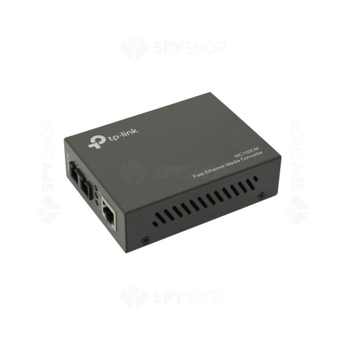 Media convertor TP-Link MC100CM, 10/100 Mbps, 1 port SC/UPC, 2 Km, montabil in rack