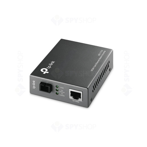 Media convertor TP-Link MC111CS, 10/100 Mbps, 1 port SC/UPC, 20 Km, montabil in rack