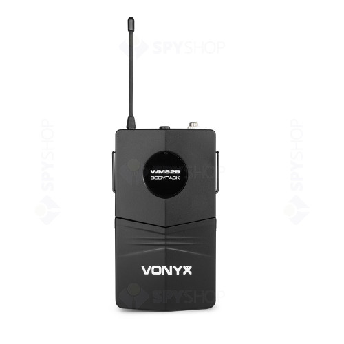 Microfon UHF fara fir Vonyx 179.215, casti, geanta, lavaliera, 96 dB