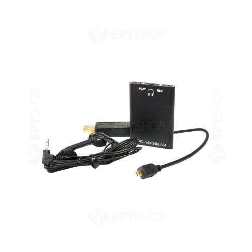 Mini reportofon digital profesional TSM Edic-mini 24bs AR-T-A54, 2 GB, 9 m, VAS, 105 ore, 120 dB