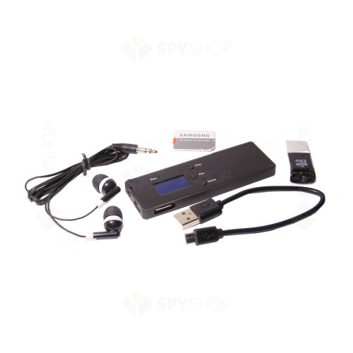Mini reportofon profesional TSM Edic-mini Ray+ A105, slot card, 20 m, 79 dB, VAS, autonomie 90 ore, stereo