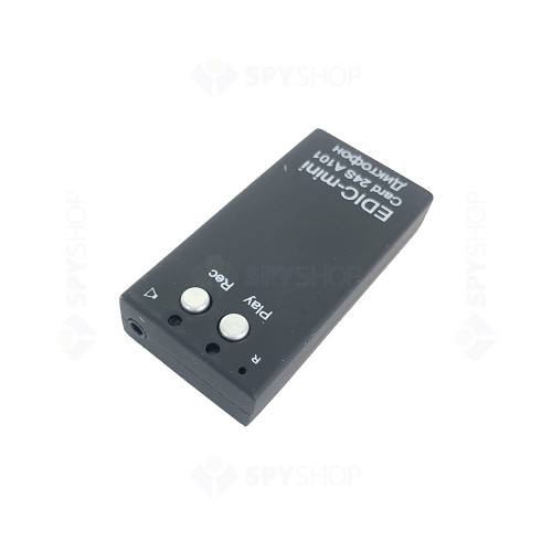 Mini reportofon TSM Edic-mini CARD 24S A101, slot card, autonomie 100 ore, stereo, activare vocala