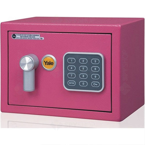 Mini seif rezidential YALE YSV/170/DB1/P, roz, 100000 combinatii