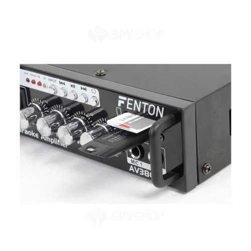 Mini sistem de sonorizare cu amplificator pentru karaoke Fenton AV380BT 103.145, USB/SD, Bluetooth, 2x40W, 8 ohm
