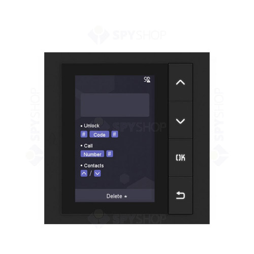 Modul de extensie cu display pentru videointerfon Hikvision DS-KD-DIS, aparent/ingropat, LCD