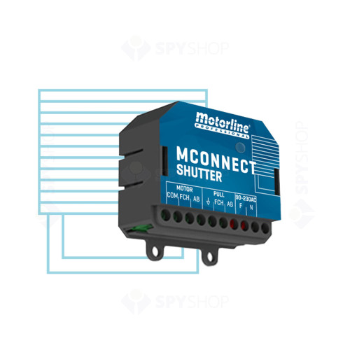Modul pentru automatizarea draperiilor Motorline MCONNECT SHUTTER, WiFi, Bluetooth, 2.4 GHz, control de pe telefon