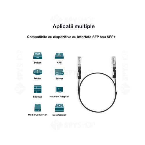 Modul SFP cu cablu  TP-Link TL-SM5220-1M, 1 m, 10 Gbps