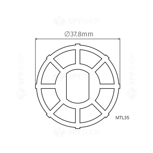 Adaptor Motorline MTL35/38 mm/forma rotunda