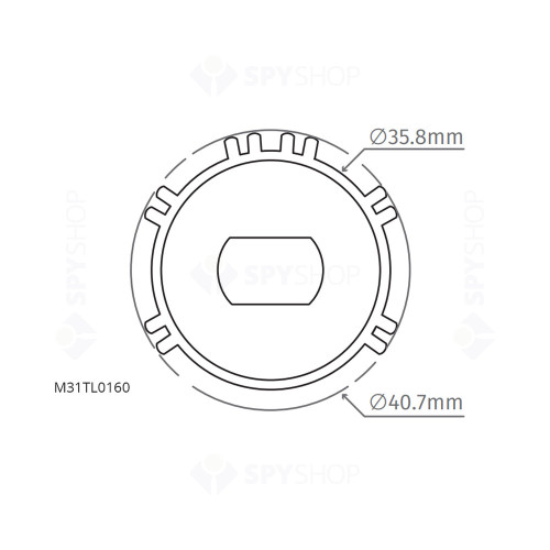 Adaptor Motorline M31TL0160/40.7 mm/forma rotunda