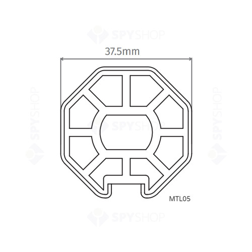 Adaptor Motorline MTL05/38 mm/forma octagonala