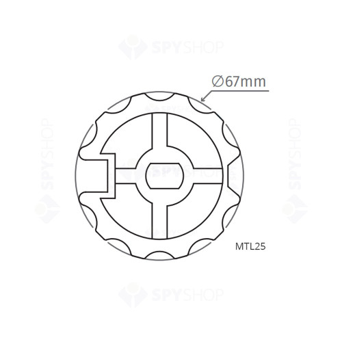 Adaptor Motorline MTL25/67 mm/forma rotunda