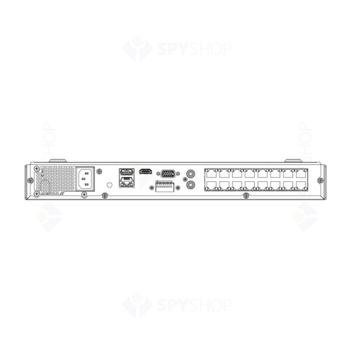 NVR 4G HikVision DS-7616NI-K2/16P4G, 16 canale, 8 MP, 160 Mbps, PoE