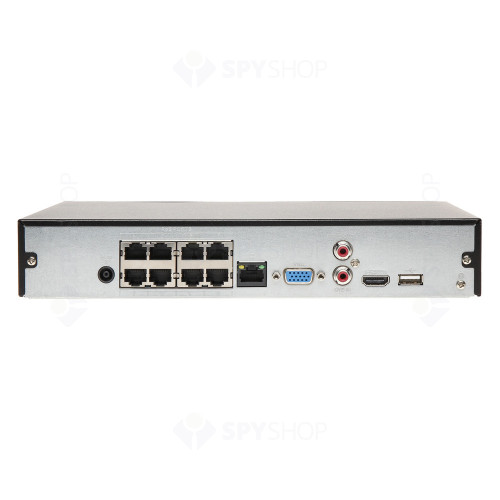 NVR Dahua NVR4116HS-8P-4KS2/L, 16 canale, 8 MP, 80 Mbps