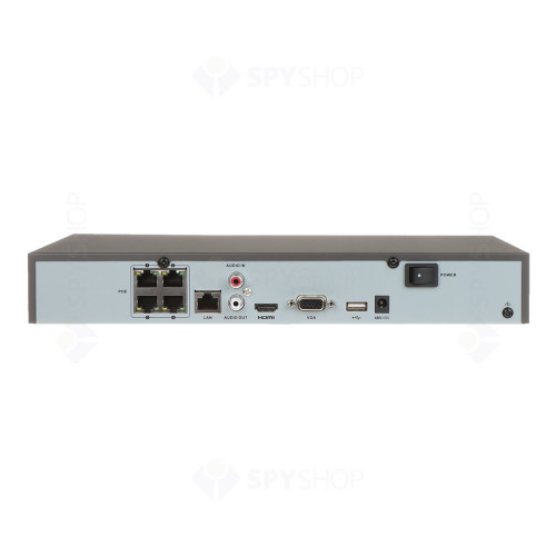 NVR Hikvision DS-7604NI-K1/4P(C), 4 canale, 4K, 40 Mbps, PoE