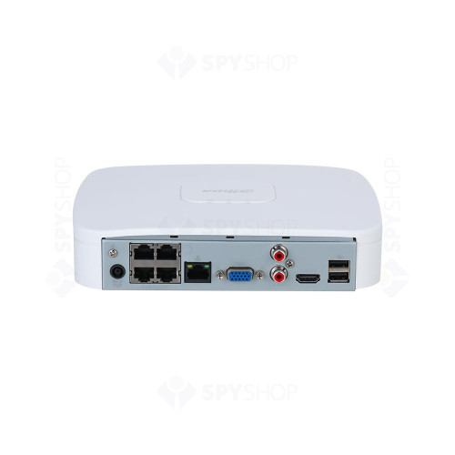 NVR Dahua NVR2104-P-S3, 4 canale, 12 MP, 80 Mbps, 4 PoE, functii smart