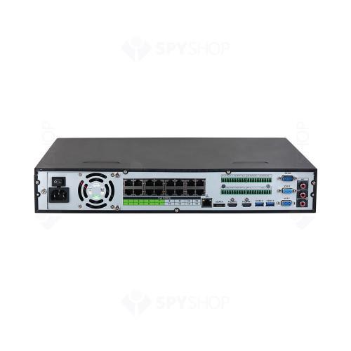 NVR Dahua WizSense NVR5416-16P-EI, 16 canale, 32 MP, 384 Mbps, PoE, functii smart