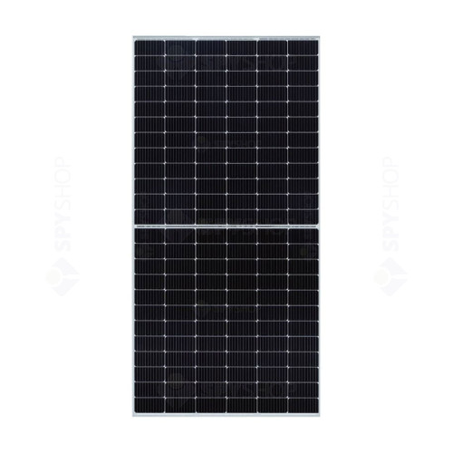 Sistem fotovoltaic complet 6 kW, invertor monofazat hibrid WiFi si 14 panouri Canadian Solar, 120 celule, 455 W, pe acoperis din tigla