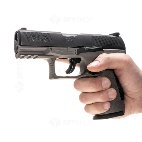 Pistol cu bile de cauciuc Umarex Walther T4E PPQ M2, cal. .43 – Tungsten Gray, 5 jouli