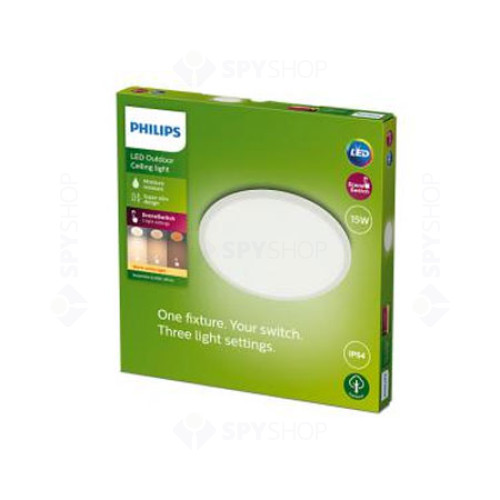 Plafoniera LED Philips Superslim, 15W, 1300 lm, 2700K