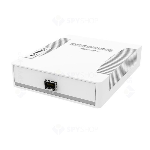 Switch cu 5 porturi Gigabit MikroTik CSS106-5G-1S, port SFP, cu management, PoE