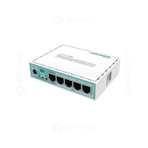 Router MikroTik hEX RB750GR3, 5 porturi, 10/100/1000Mbps, PoE pasiv