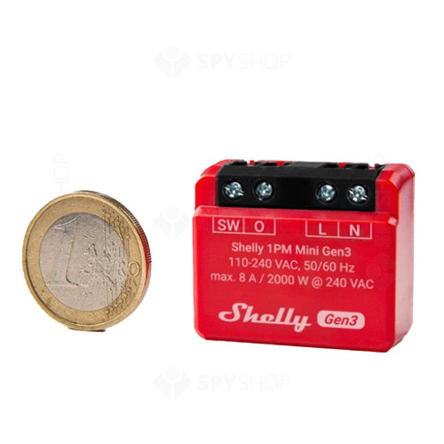Releu smart WiFi Shelly 1PM Mini Gen3