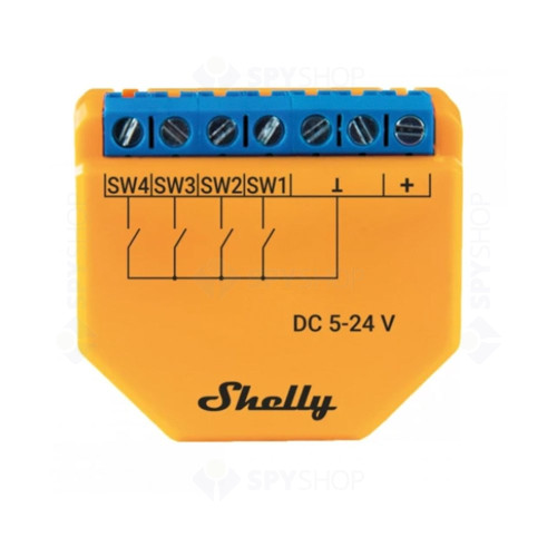 Releu smart WiFi Shelly Plus I4 DC