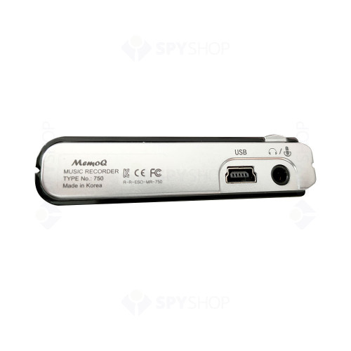 Reportofon ascuns in MP3 Player MR-750, 8 GB, VOS, inregistrare 1152 ore in mod LP, USB, display LCD