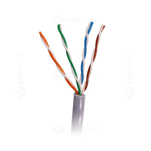 Rola cablu FTP CCA/305M, Cat5e, aluminiu cuprat, 0.5 mm, 305 m