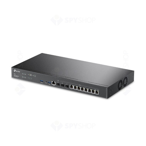 Router 8 porturi TP-Link Omada ER8411, 10G, management centralizat, 10 Gbps, 3 SFP, sursa dubla de alimentare