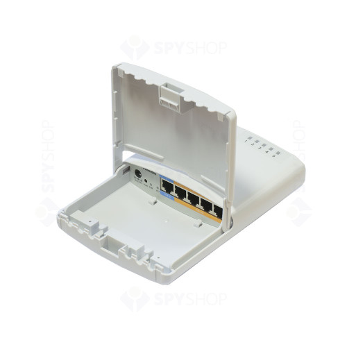Router cu fir pentru exterior MikroTik PowerBox RB750P-PBR2, 5 porturi, 10/100 Mbps, PoE