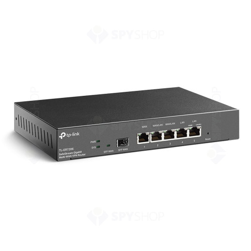 Router Gigabit Multi-WAN VPN SafeStream TP-Link TL-ER7206, 1 port WAN, 4 porturi LAN, 1 port SFP, 10/100/1000 Mbps